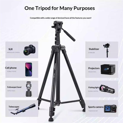 YUNTENG VCT-4000 For DSLR Phone Video 400cm Extended Professional Camera Tripod, VCT-4000