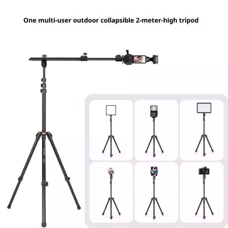 YUNTENG VCT-5288 Overhead 360 Degree Adjustable Crossbar Tripod 205cm Extended Tripod, VCT-5288
