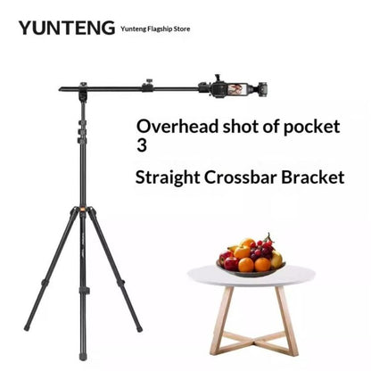 YUNTENG VCT-5288 Overhead 360 Degree Adjustable Crossbar Tripod 205cm Extended Tripod, VCT-5288