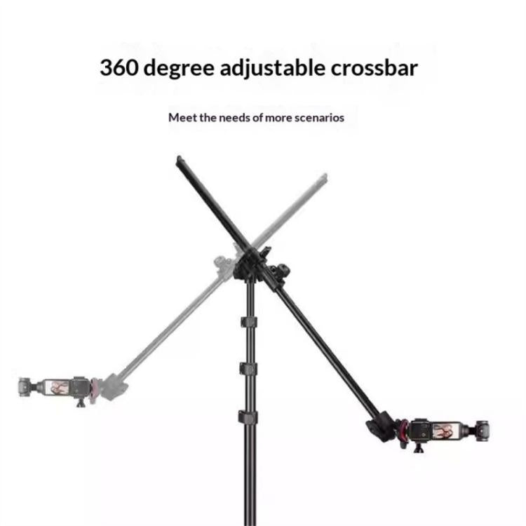 YUNTENG VCT-5288 Overhead 360 Degree Adjustable Crossbar Tripod 205cm Extended Tripod, VCT-5288