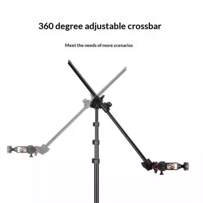 YUNTENG VCT-5288 Overhead 360 Degree Adjustable Crossbar Tripod 205cm Extended Tripod, VCT-5288