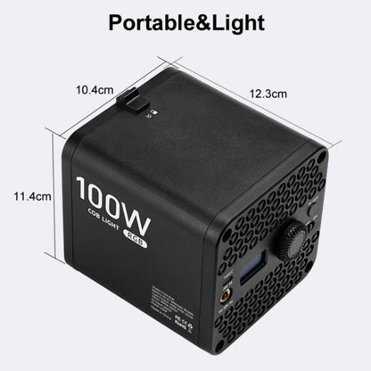VLOGLITE P100RGB 2700K-6500K Rechargeable Studio Lighting Wireless Photography 100W COB Lamp, P100RGB