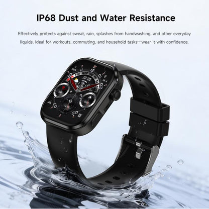 G47 1.83 inch HD Color Screen BT Calling Smart Watch Silicone Strap, Support Health Monitoring / HRV Function