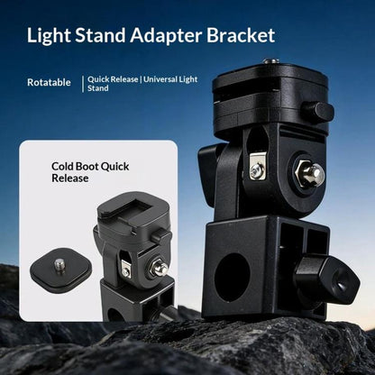 Y079 Camera Phone Fill Light 180 Degree Rotating Light Stand 1 / 4 Screw Cold Shoe Bracket