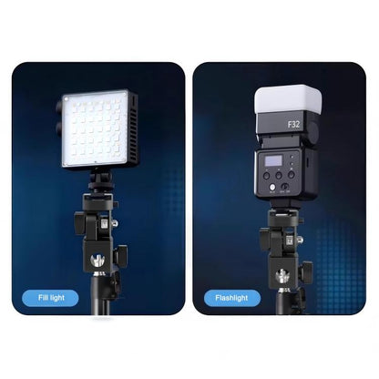 Y079 Camera Phone Fill Light 180 Degree Rotating Light Stand 1 / 4 Screw Cold Shoe Bracket