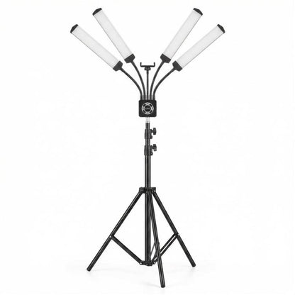 HD-150XJ 3200K-5600K Adjustable Remote Control 65W LED Photography Light 4-Arm Fill Light, US Plug, EU Plug, UK Plug, AU Plug