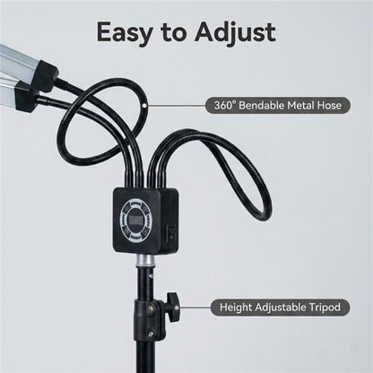 HD-150XJ 3200K-5600K Adjustable Remote Control 65W LED Photography Light 4-Arm Fill Light, US Plug, EU Plug, UK Plug, AU Plug
