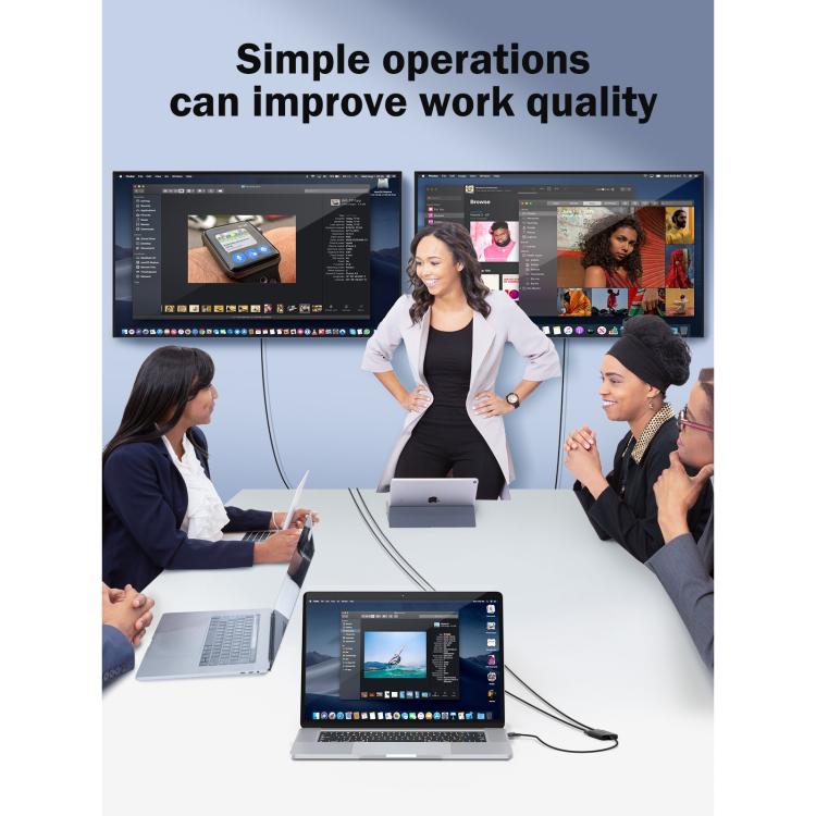 Lemorele HD10 USB / Type-C to HDMI-compatible Computer Phone HD Screen Adapter