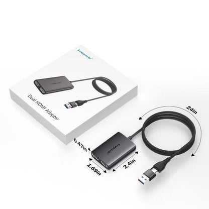 Lemorele HD10 USB / Type-C to HDMI-compatible Computer Phone HD Screen Adapter