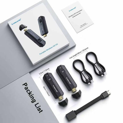 Lemorele P50 1 Receiver 8 Transmitters HDMI-compatible Wireless Set 4K 50M WiFi Presentation Adapter