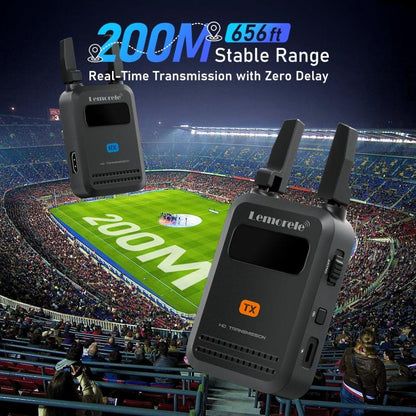 Lemorele R5000 Wireless Video Transmitter 1 In 1 Loop Out 1TX To 4RX 1080P 200M HDMI-compatible Extender