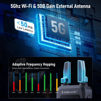 Lemorele R5000 Wireless Video Transmitter 1 In 1 Loop Out 1TX To 4RX 1080P 200M HDMI-compatible Extender