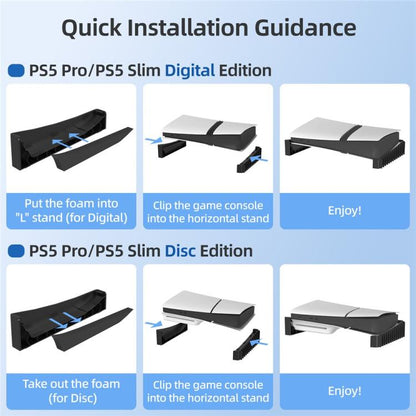 For PS5 Pro / PS5 Slim Digital Disc Edition 12 Game Discs Storage Cooling Base Holder