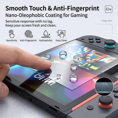 2pcs Book Box Dust-Free Chamber Purple Light Dust-Free Instant Game Console Tempered Glass Film, For Nintendo Switch 2