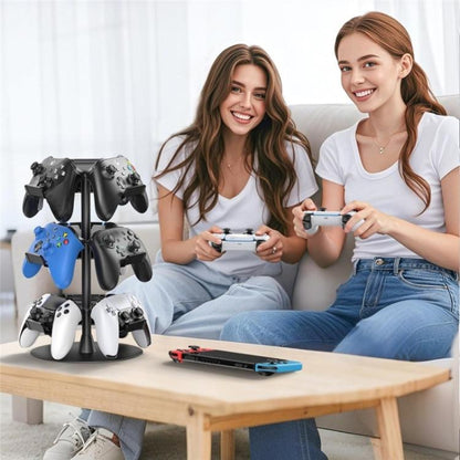 For XBOX / PS5 / Switch 360 Degree Rotating 3-Tier Game Controller Stand, 3-Tier Rotating