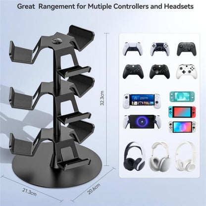 For XBOX / PS5 / Switch 360 Degree Rotating 3-Tier Game Controller Stand, 3-Tier Rotating