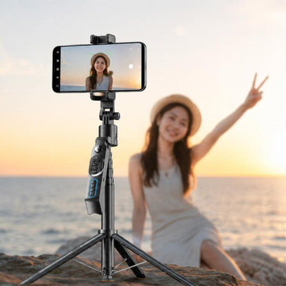 Q575TK Auto Pop-up Face Tracking Gesture Control Smart Gimbal Tripod AI Selfie Stick, Q575TK