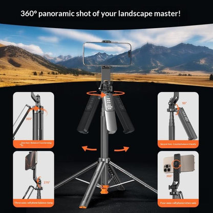 T05TK For Photography Tripod Selfie Stick Auto-Open Gimbal Stabilizer Remote Control Phone Stand, T05TK