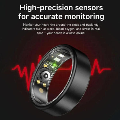 R88 Smart Ring Fitness Tracker, Supports Health Monitoring / Camera Control, Size 13, Size 14
