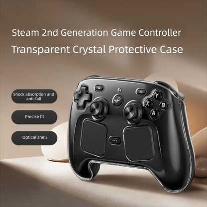For 2026 Steam Controller 2 Transparent Crystal PC Hard Shell Anti-Drop Protective Case