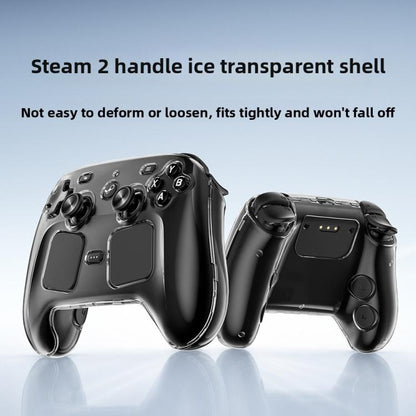 For 2026 Steam Controller 2 Transparent Crystal PC Hard Shell Anti-Drop Protective Case