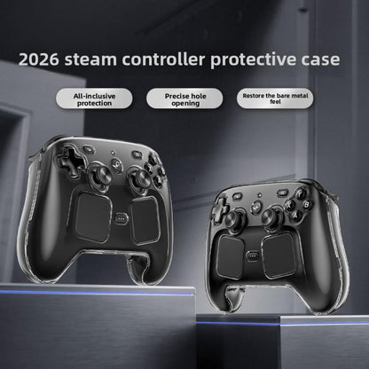 For 2026 Steam Controller 2 Transparent Crystal PC Hard Shell Anti-Drop Protective Case