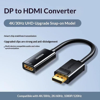 UGREEN MM137 40363 4K/30Hz DP to HD Converter DisplayPort to HD Adapter