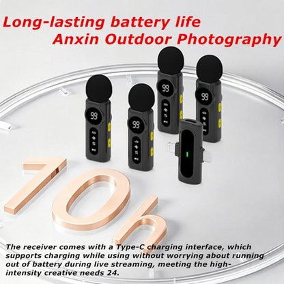 J88 Wireless Lavalier Intelligent AI Noise Reduction Digital Display Microphone for iPhone / Android, J88