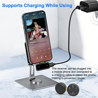 J10 Wireless Lavalier Microphone, Magnetic Button Mini AI Noise Reduction Microphone with Charging Case, J10