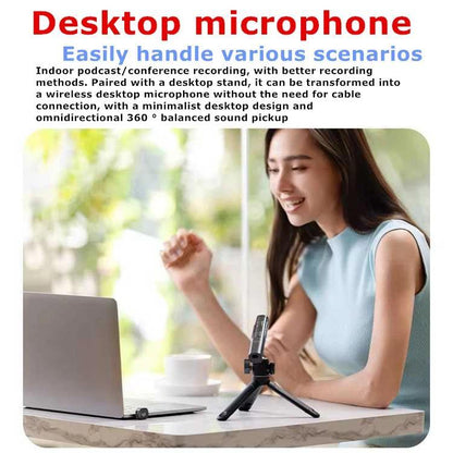 J68 4-in-1 Wireless Lavalier Noise Reduction Magic Microphone, with USB-C Receiver and Charging Case, J68