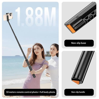 P28 For Photography Live Streaming 1.88m Extendable Selfie Stick Auto-Open Tripod, P28