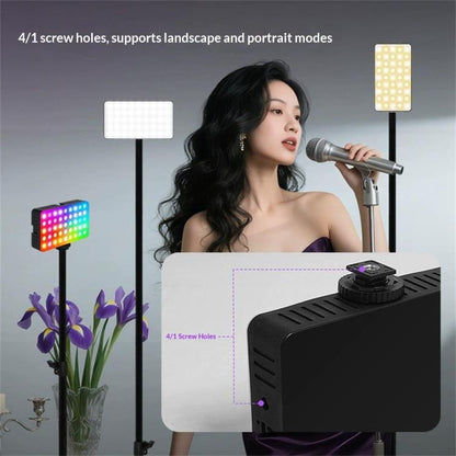MJ-35 Type-C Rechargeable Photography Lamp RGB LED Fill Light 180 Degree Adjustable, MJ-35