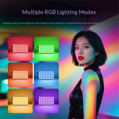 MJ-15 For Live Streaming Photography Portable RGB LED Fill Light with Dual Knob, MJ-15