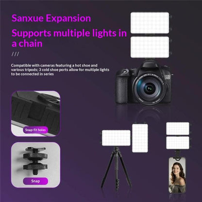MJ-15 For Live Streaming Photography Portable RGB LED Fill Light with Dual Knob, MJ-15