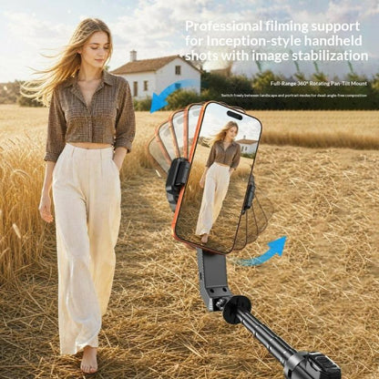 Q41 Single-Axis Selfie Stick Tripod Stabilizer with Fill Light Bluetooth-compatible Remote for Smartphone, Q41