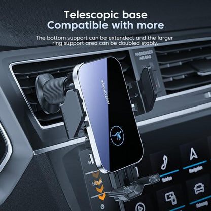 X14 15W Qi Wireless Car Charger 360-Degree Rotatable Air Vent Phone Holder, X14 (Black), X14 (Silver)