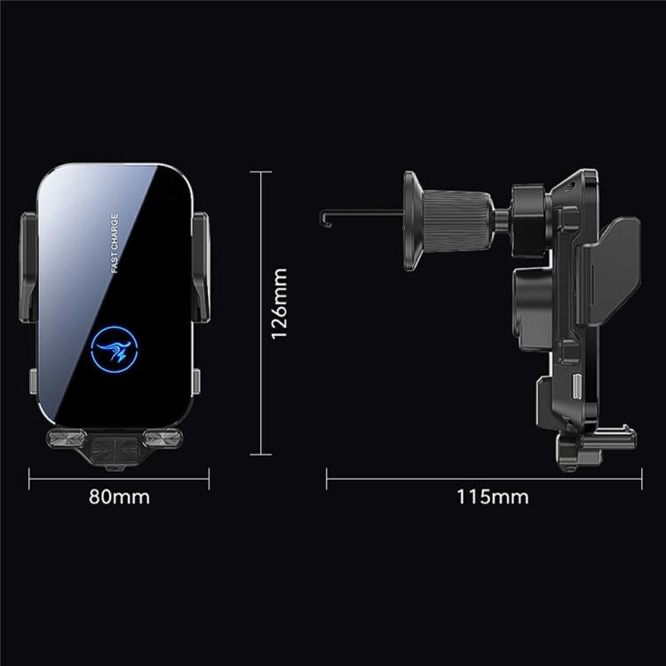 X14 15W Qi Wireless Car Charger 360-Degree Rotatable Air Vent Phone Holder, X14 (Black), X14 (Silver)