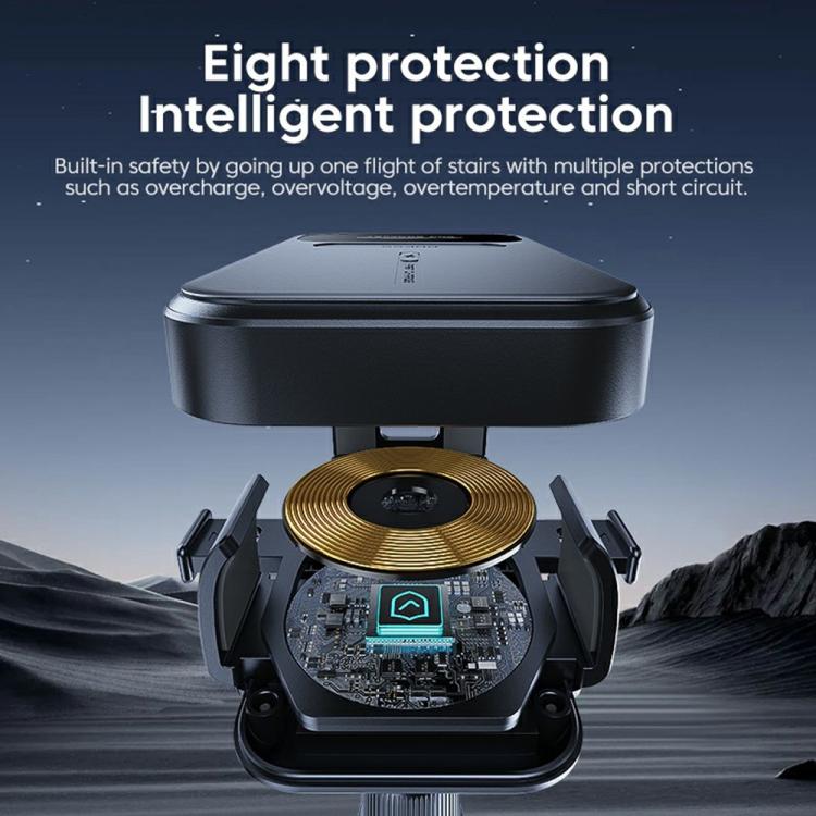 X17 15W Qi Wireless Charger Car 360-Degree Rotating Air Vent Phone Holder, X17