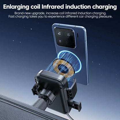 X17 15W Qi Wireless Charger Car 360-Degree Rotating Air Vent Phone Holder, X17
