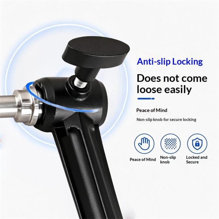 D087 50cm Aluminum Alloy Extension Rod, 1/4 and 3/8 inch Dual Threaded Mounting Arm, 50cm
