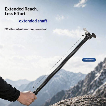 D087 50cm Aluminum Alloy Extension Rod, 1/4 and 3/8 inch Dual Threaded Mounting Arm, 50cm