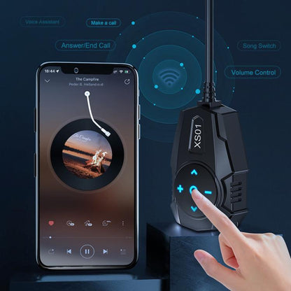 54W Waterproof Motorcycle Phone Charger USB-A & Type-C Handlebar Charger with Bluetooth Controller