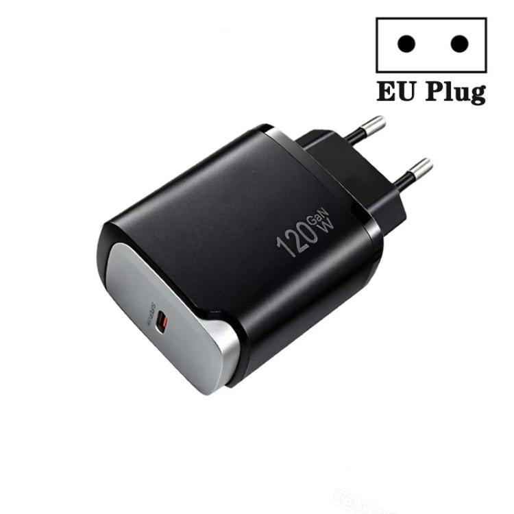 PD48 GaN 120W USB-C Fully Compatible Protocol Charger for Laptops, EU Plug, EU Plug