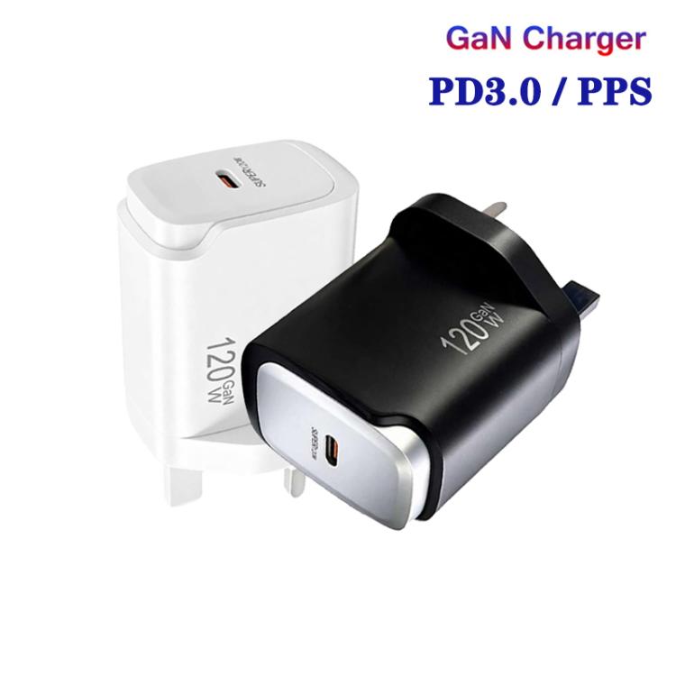 PD48 GaN 120W USB-C Fully Compatible Protocol Charger for Laptops, UK Plug, UK Plug