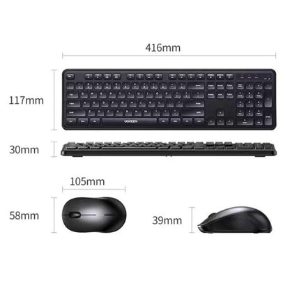 UGREEN MK331 104-Key Keyboard Adjustable DPI Mouse Wireless Keyboard and Mouse Combo