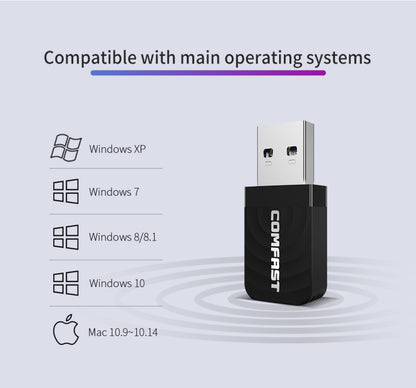 COMFAST CF-812AC USB WiFi Adapter-1300 Mbps USB di Rete Wireless wiFi, CF-812AC