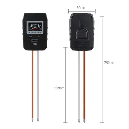 RZ97 Mini Soil PH Moisture Humidity Measuring PH Meter Soil Moisture Monitor Hygrometer Gardening Plant Farming Moisture Tester, RZ97