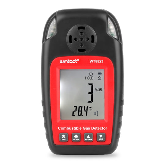 WT8823 Combustible Gas Alarm Detector Gas Leakage Flammable Natural Digital LCD Display Gas Leak Detector Monitor Gas Analyzer, WT8823