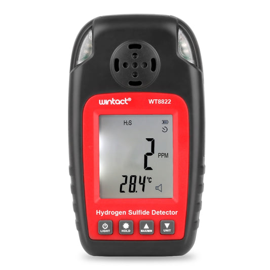 WINTACT WT8822 Hydrogen Sulfide Detector Independent H2S Gas Sensor Warning-up High Sensitive Poisoning Alarm Detector, WT8822