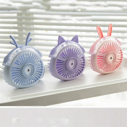 Desktop Folding Spray Mini Fan Cartoon Humidification Water Jet Fan